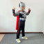 Kids Thor Muscle Costume Superhero Thor Cosplay Muscle Costume Jumpsuit Mask Hammer Halloween Carnival Clothes for Children - Slobuy