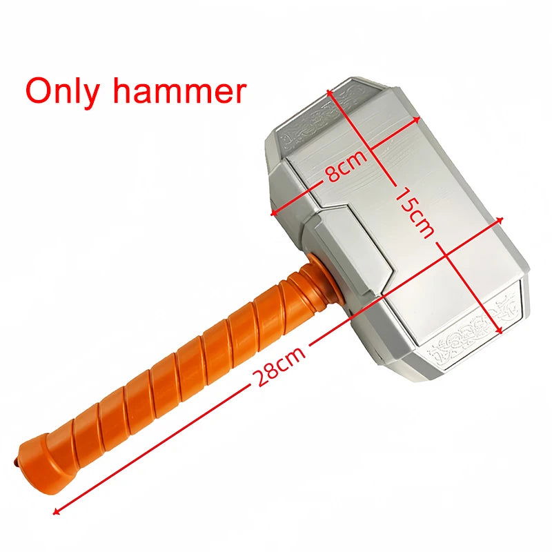Kids Thor Muscle Costume Superhero Thor Cosplay Muscle Costume Jumpsuit Mask Hammer Halloween Carnival Clothes for Children - Slobuy