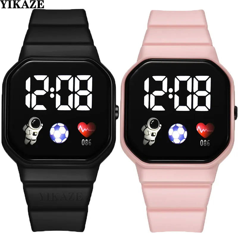 Kids Watch Sport LED Digital Watches Spaceman Silicone Strap Waterproof Electronic Wristwatch for Children Boys Girls Gifts - Slobuy