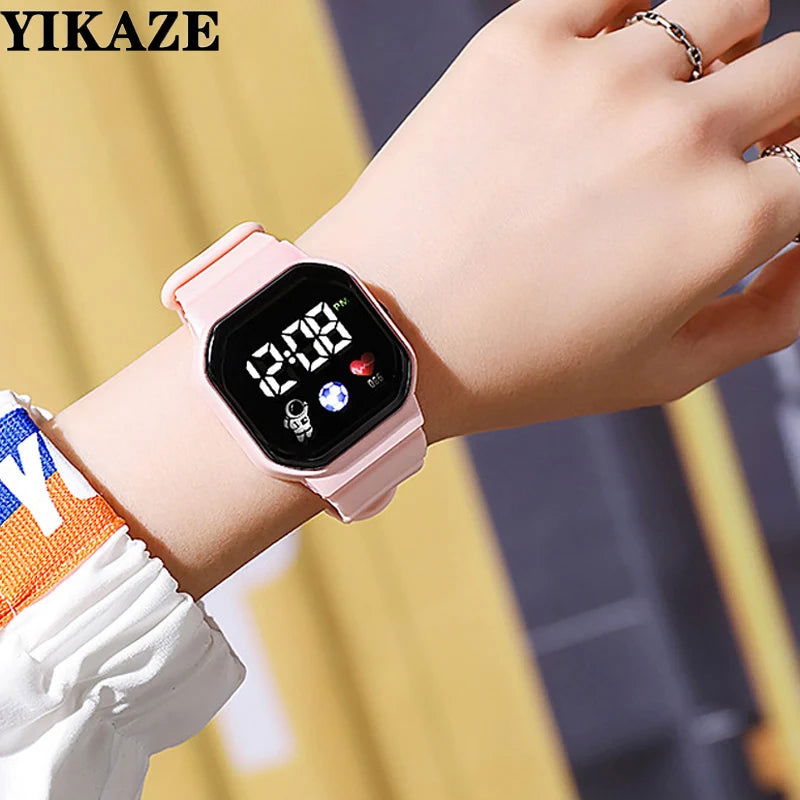Kids Watch Sport LED Digital Watches Spaceman Silicone Strap Waterproof Electronic Wristwatch for Children Boys Girls Gifts - Slobuy