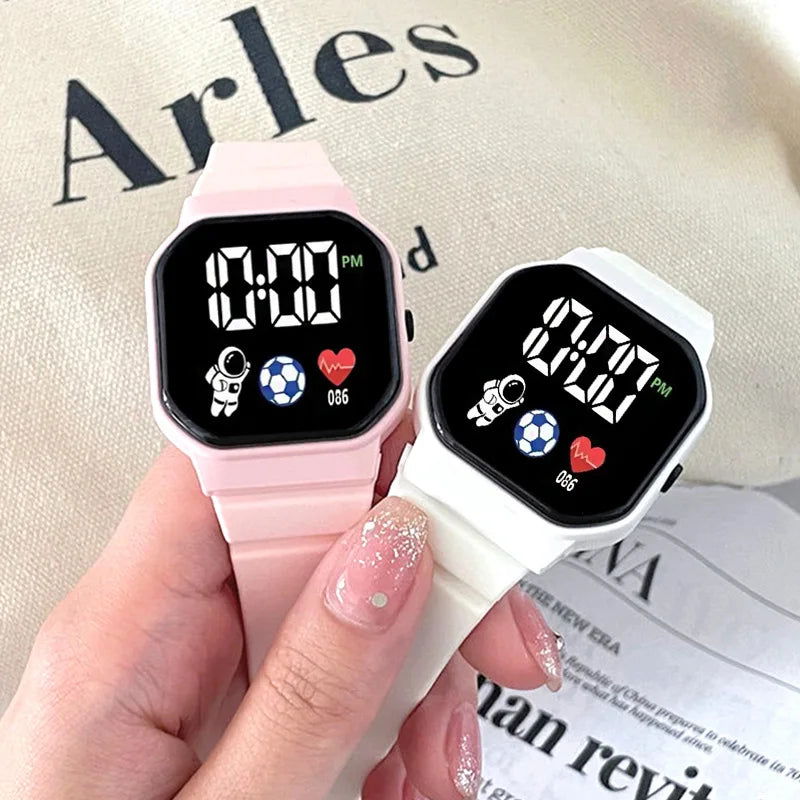 Kids Watch Sport LED Digital Watches Spaceman Silicone Strap Waterproof Electronic Wristwatch for Children Boys Girls Gifts - Slobuy