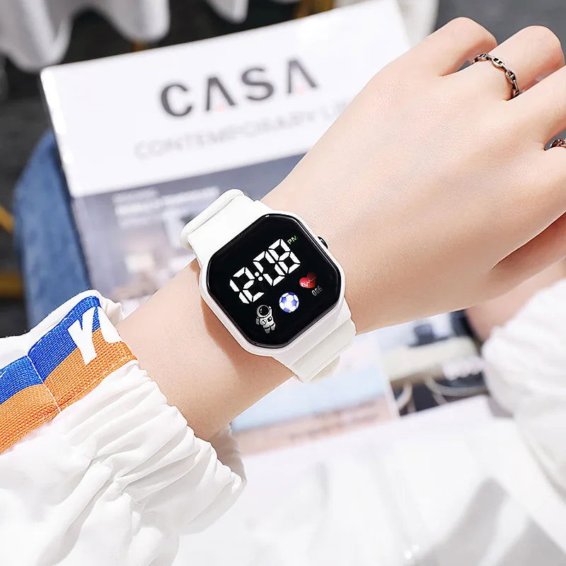 Kids Watch Sport LED Digital Watches Spaceman Silicone Strap Waterproof Electronic Wristwatch for Children Boys Girls Gifts - Slobuy