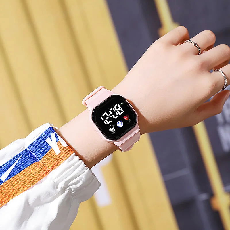Kids Watch Sport LED Digital Watches Spaceman Silicone Strap Waterproof Electronic Wristwatch for Children Boys Girls Gifts - Slobuy