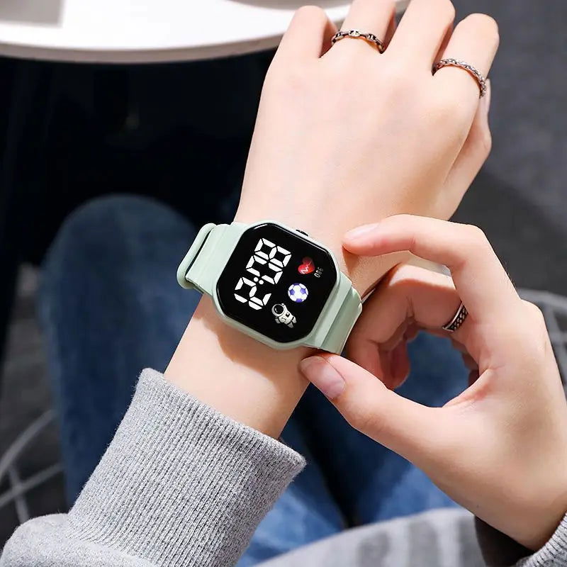 Kids Watch Sport LED Digital Watches Spaceman Silicone Strap Waterproof Electronic Wristwatch for Children Boys Girls Gifts - Slobuy