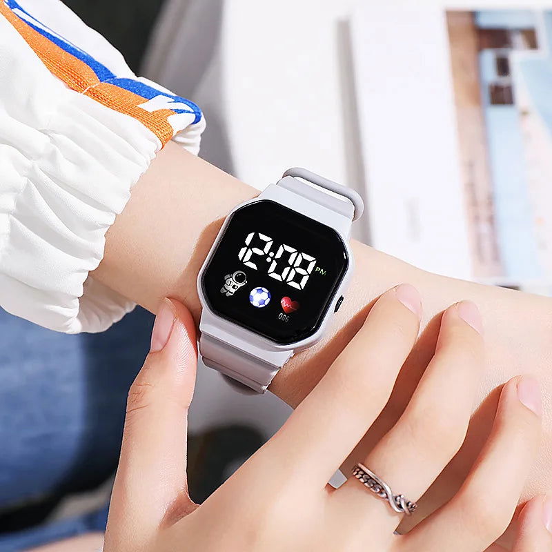 Kids Watch Sport LED Digital Watches Spaceman Silicone Strap Waterproof Electronic Wristwatch for Children Boys Girls Gifts - Slobuy