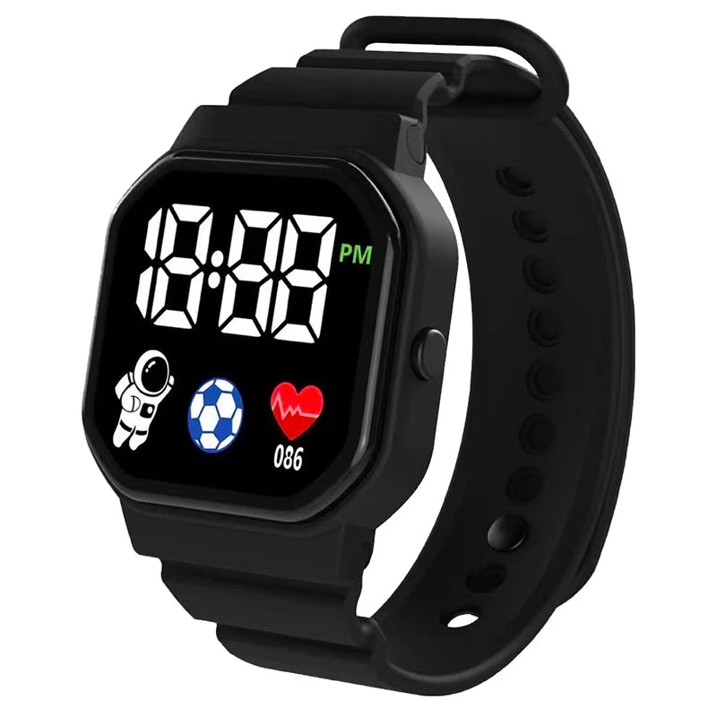 Kids Watch Sport LED Digital Watches Spaceman Silicone Strap Waterproof Electronic Wristwatch for Children Boys Girls Gifts - Slobuy