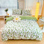 2/3pcs Set Green Flower Print Duvet Cover with Pillow Case Nordic Comforter Bedding Set Quilt Cover Queen/King Double  Bed - Slobuy