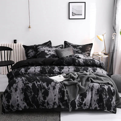 3pcs Couple Duvet Cover with Pillow Case Nordic Comforter Bedding Set Quilt Cover Queen/King Double or Single Bed - Slobuy