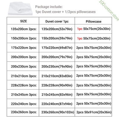 3pcs Couple Duvet Cover with Pillow Case Nordic Comforter Bedding Set Quilt Cover Queen/King Double or Single Bed - Slobuy