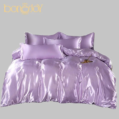Bonenjoy 1pc Bed Cover for Summer Queen/King Size Quilt Covers Satin parrure de lit 2 personnes Double Bedding(no pillowcase) - Slobuy