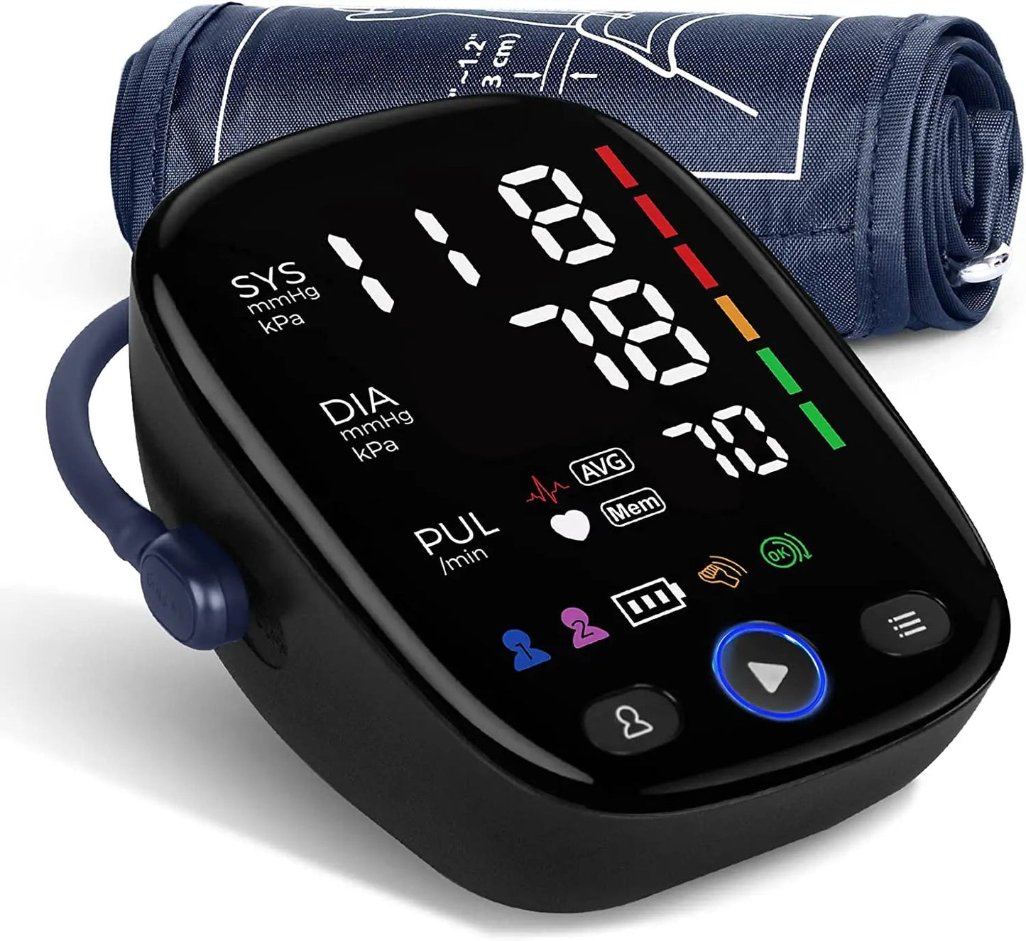 Kingclinic Blood Pressure Monitor Upper Arm Automatic BP Cuff Machine with LED Display for Home Use Health Care - Slobuy