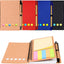 Kisdo Lined Spiral Notebook Kraft Paper Cover Notepad with Pen In Holder, Sticky Notes and Page Marker, Business Small Notebook - Slobuy