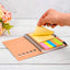 Kisdo Lined Spiral Notebook Kraft Paper Cover Notepad with Pen In Holder, Sticky Notes and Page Marker, Business Small Notebook - Slobuy
