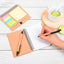 Kisdo Lined Spiral Notebook Kraft Paper Cover Notepad with Pen In Holder, Sticky Notes and Page Marker, Business Small Notebook - Slobuy