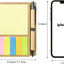 Kisdo Lined Spiral Notebook Kraft Paper Cover Notepad with Pen In Holder, Sticky Notes and Page Marker, Business Small Notebook - Slobuy