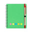 Kisdo Lined Spiral Notebook Kraft Paper Cover Notepad with Pen In Holder, Sticky Notes and Page Marker, Business Small Notebook - Slobuy