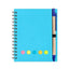 Kisdo Lined Spiral Notebook Kraft Paper Cover Notepad with Pen In Holder, Sticky Notes and Page Marker, Business Small Notebook - Slobuy