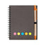 Kisdo Lined Spiral Notebook Kraft Paper Cover Notepad with Pen In Holder, Sticky Notes and Page Marker, Business Small Notebook - Slobuy