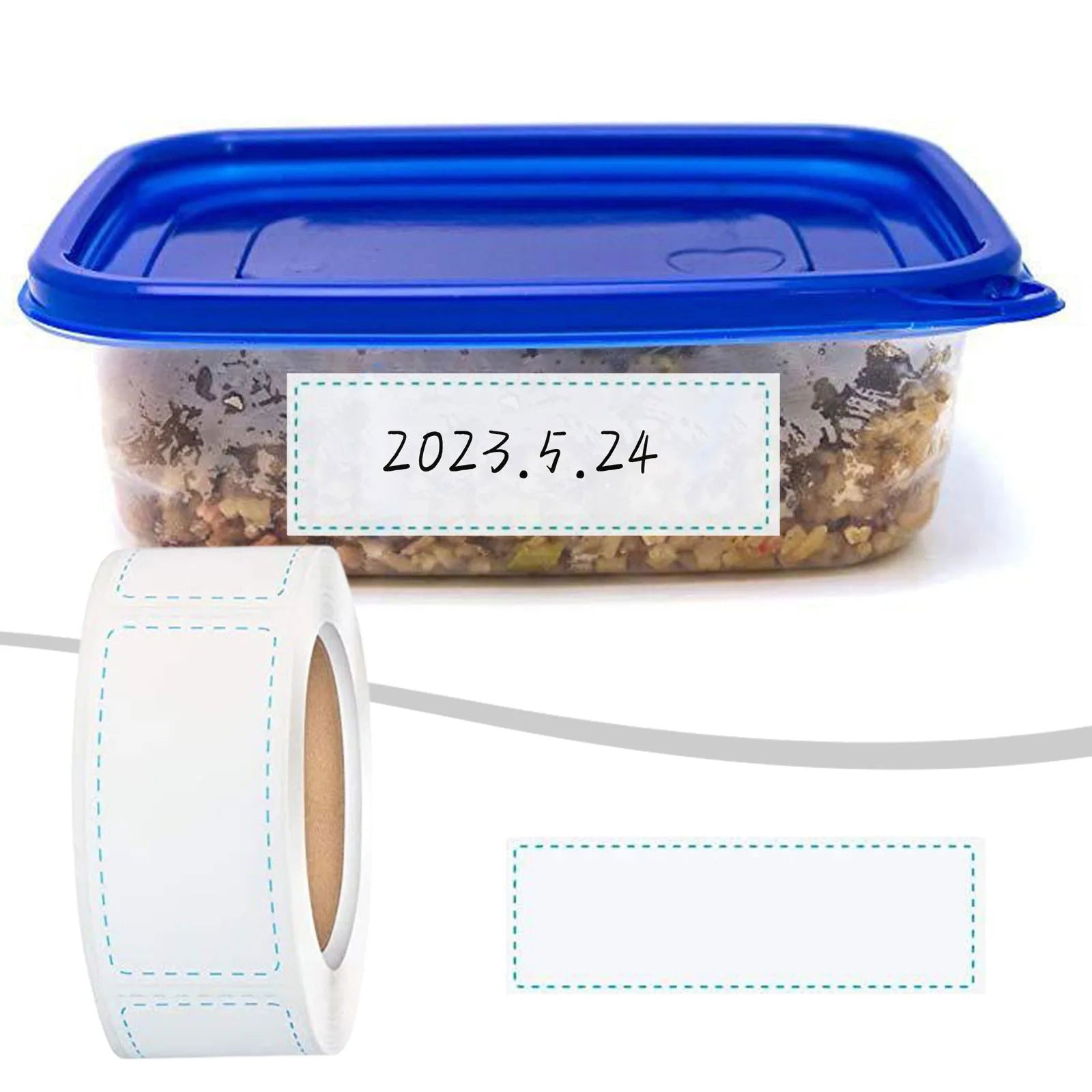 Kitchen Date Roll Paper Label Waterproof Food Storage Stickers Removable Storage Sticker Freezer Labels Stickers Labels - Slobuy