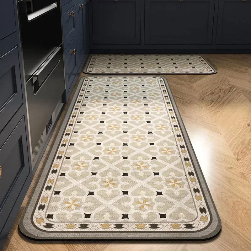 Kitchen Mat Rug Absorbent Printed Kitchen Rugs Non-slip Floor Mat Hallway Long Carpets for Living Room Bedroom Entrance Doormat - Slobuy