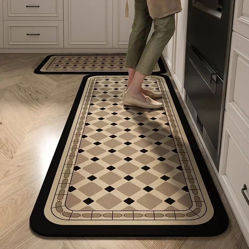 Kitchen Mat Rug Absorbent Printed Kitchen Rugs Non-slip Floor Mat Hallway Long Carpets for Living Room Bedroom Entrance Doormat - Slobuy