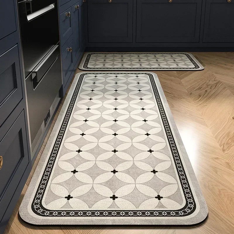 Kitchen Mat Rug Absorbent Printed Kitchen Rugs Non-slip Floor Mat Hallway Long Carpets for Living Room Bedroom Entrance Doormat - Slobuy