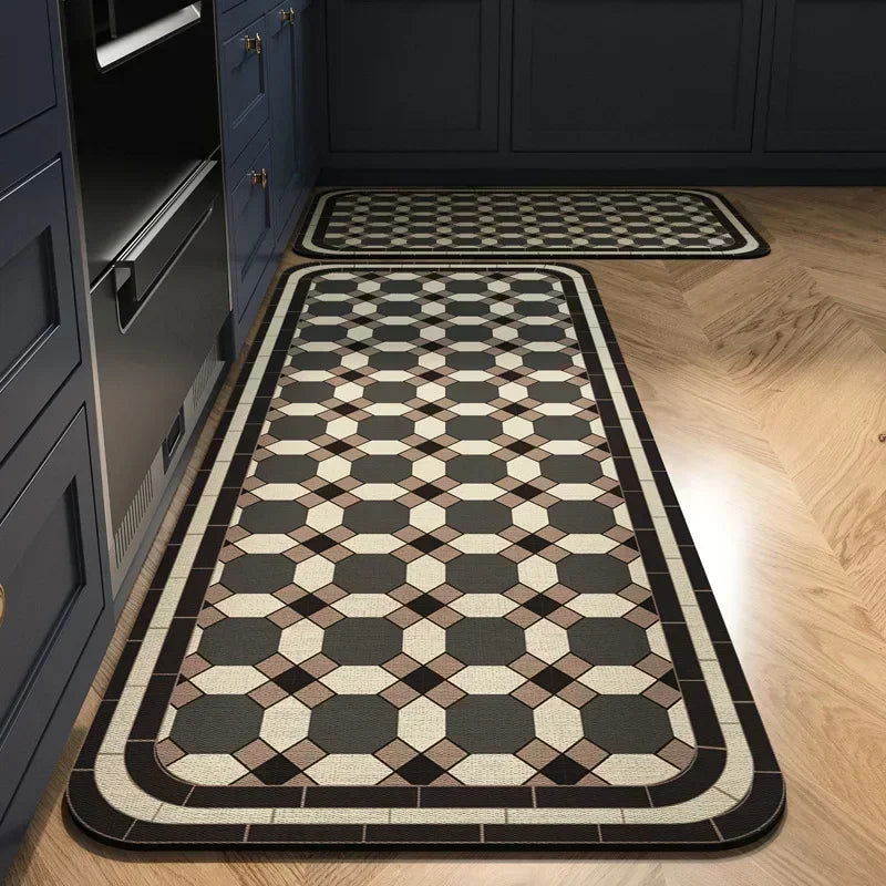 Kitchen Mat Rug Absorbent Printed Kitchen Rugs Non-slip Floor Mat Hallway Long Carpets for Living Room Bedroom Entrance Doormat - Slobuy