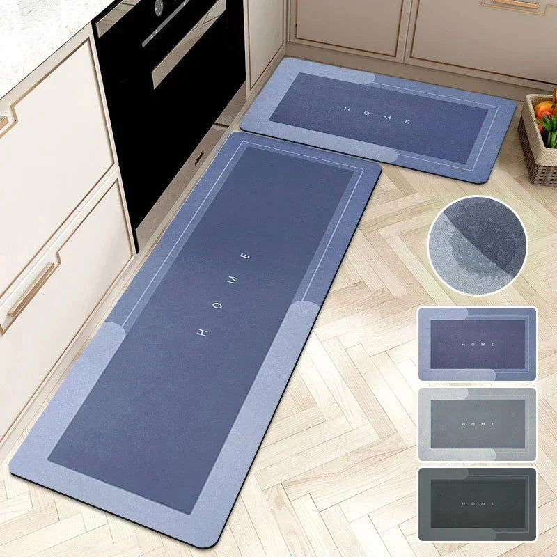 Kitchen Mat Rug Super Absorbent Floor Mats Non-slip Diatomite Kitchen Rugs Entrance Doormat Carpets for Kitchen Living Room - Slobuy