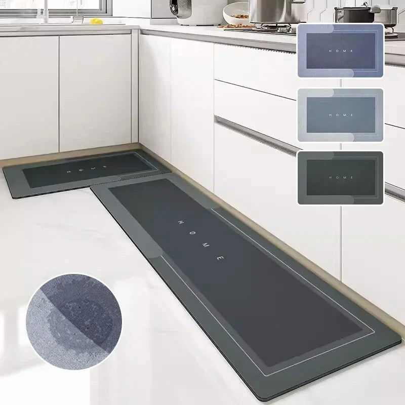 Kitchen Mat Rug Super Absorbent Floor Mats Non-slip Diatomite Kitchen Rugs Entrance Doormat Carpets for Kitchen Living Room - Slobuy
