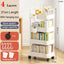 Kitchen Organizers And Storage Rack Household Cart With Wheels Multifunctional Home Accessories Mobile Rack Trolley Bookshelf - Slobuy
