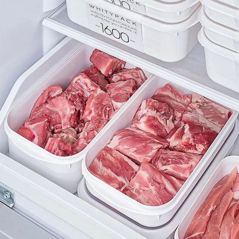Kitchen Storage Refrigerator Food Storage White Containers Fresh Box Containers Kitchen Storage Food Sealed Kitchen Organizer - Slobuy