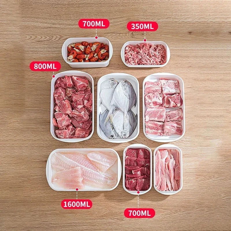 Kitchen Storage Refrigerator Food Storage White Containers Fresh Box Containers Kitchen Storage Food Sealed Kitchen Organizer - Slobuy