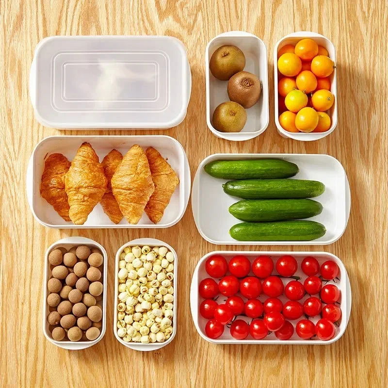 Kitchen Storage Refrigerator Food Storage White Containers Fresh Box Containers Kitchen Storage Food Sealed Kitchen Organizer - Slobuy