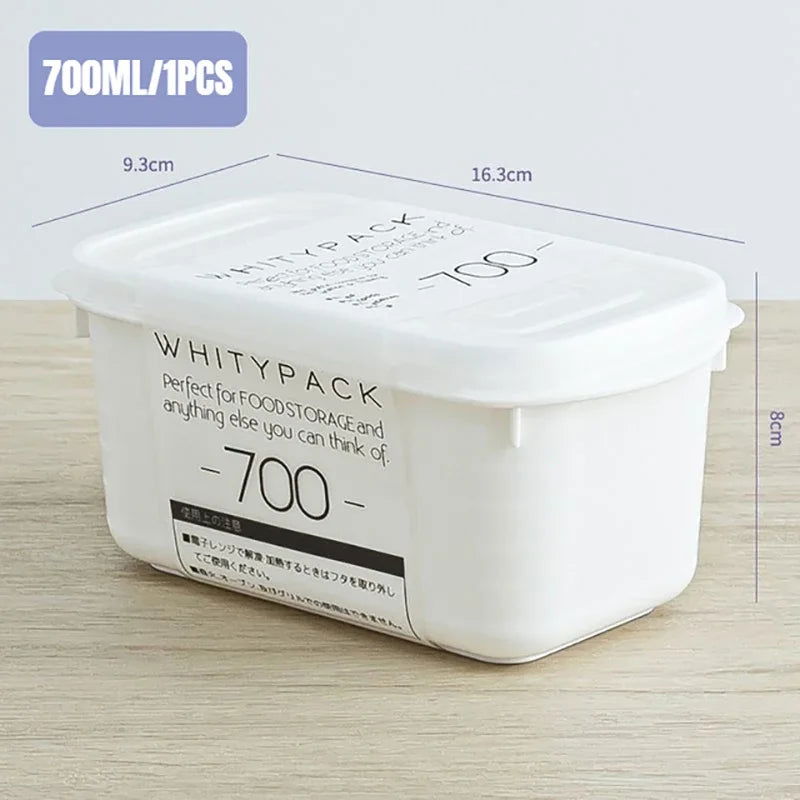 Kitchen Storage Refrigerator Food Storage White Containers Fresh Box Containers Kitchen Storage Food Sealed Kitchen Organizer - Slobuy