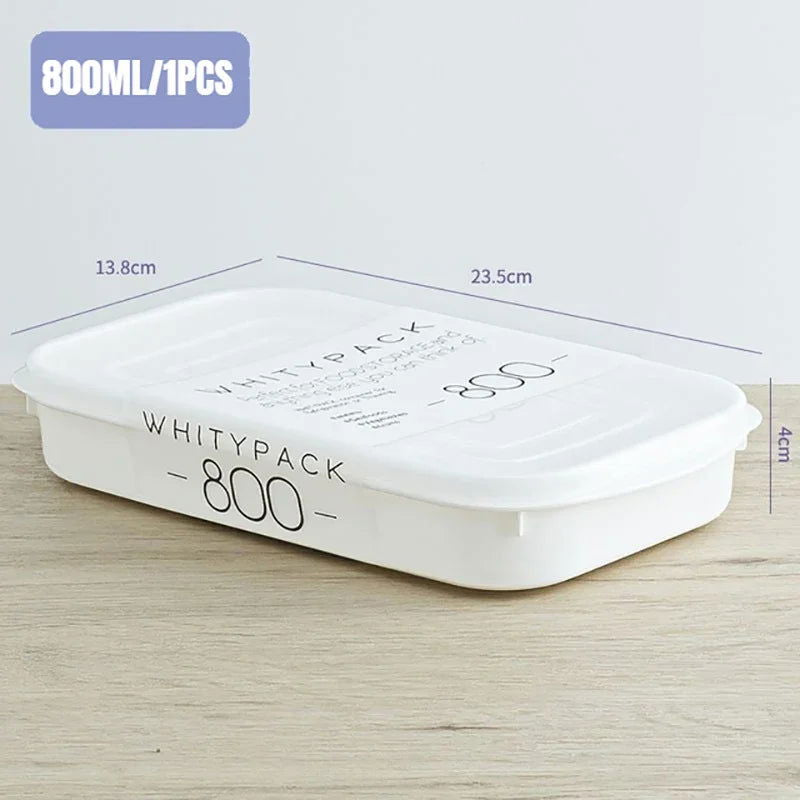 Kitchen Storage Refrigerator Food Storage White Containers Fresh Box Containers Kitchen Storage Food Sealed Kitchen Organizer - Slobuy