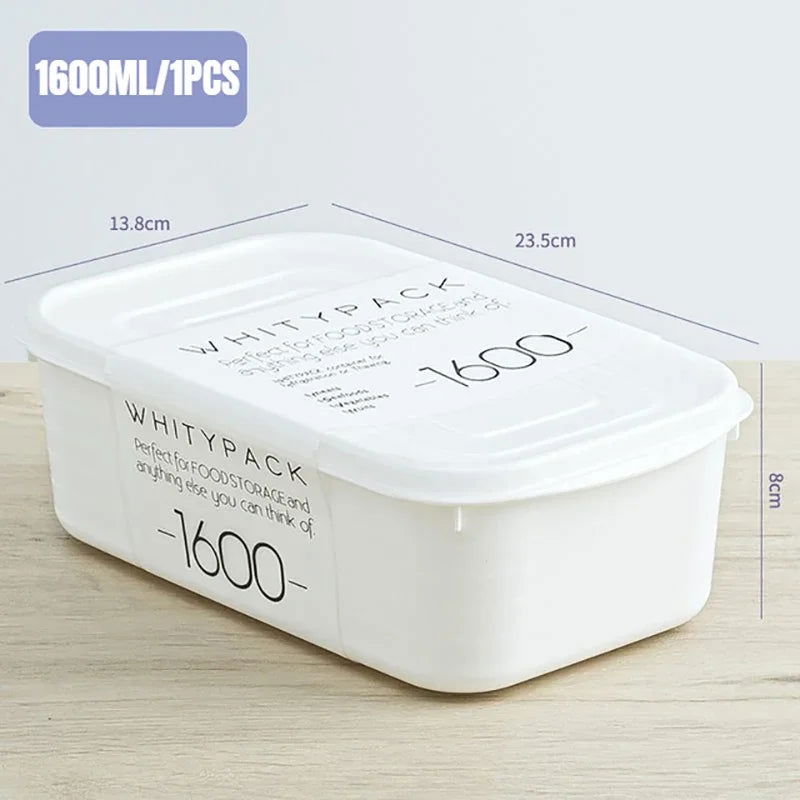 Kitchen Storage Refrigerator Food Storage White Containers Fresh Box Containers Kitchen Storage Food Sealed Kitchen Organizer - Slobuy