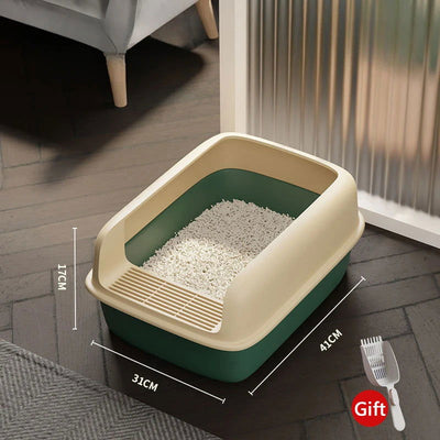 Kitty Litter Box Small Size Pet Sandbox for Cat Anti-Splash Cats Toilet Pet Sandbox Kitten Tray Bedpan Cleaning Cat Supplies - Slobuy