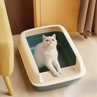 Kitty Litter Box Small Size Pet Sandbox for Cat Anti-Splash Cats Toilet Pet Sandbox Kitten Tray Bedpan Cleaning Cat Supplies - Slobuy