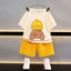 Korean Children Summer Sets Girl Boy Short Sleeved Shorts Suit Child Clothing Fashion Tee Soild Color Pant Outfits Kids Costume - Slobuy