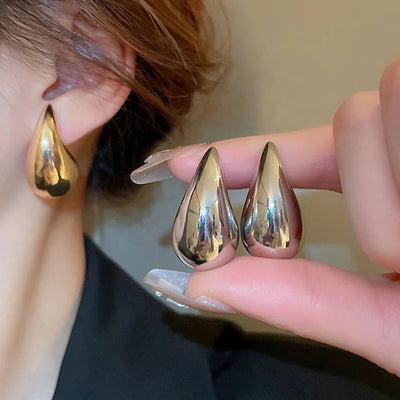 Korean Creative Fashion Droplet Earrings Minimalist Temperament Earrings Anniversary Gift Party Jewelry Accessories - Slobuy