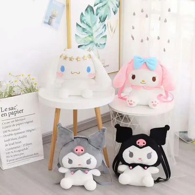 Kt Cat Kawaii Japanese plush toy cute backpack girl cartoon schoolbag kuromies gift girl children - Slobuy
