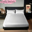 Kuup Satin luxury Solid Bed Fitted Sheet （No Pillowcase）Nordic Adjustable Mattress Covers 4 Corners With Elastic Band - Slobuy