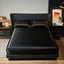 Kuup Satin luxury Solid Bed Fitted Sheet （No Pillowcase）Nordic Adjustable Mattress Covers 4 Corners With Elastic Band - Slobuy
