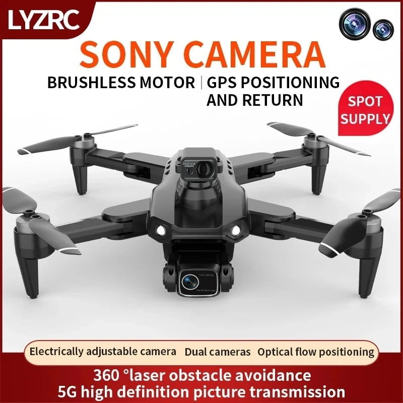 L900 Pro MAX GPS Drone 4K Professional HD Dual Camera 5G Wifi 360° Obstacle Avoidance Brushless Foldable Quadcopter RC Drone Toy - Slobuy