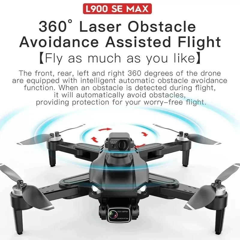 L900 Pro SE MAX GPS Drone 4K Professional Dual HD Camera 5G WIFI FPV 360° Obstacle Avoidance Brushless Motor Rc Quadcopter Dron - Slobuy