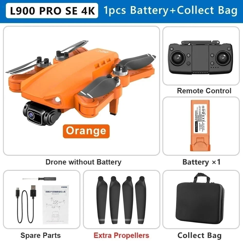 L900 Pro SE MAX GPS Drone 4K Professional Dual HD Camera 5G WIFI FPV 360° Obstacle Avoidance Brushless Motor Rc Quadcopter Dron - Slobuy