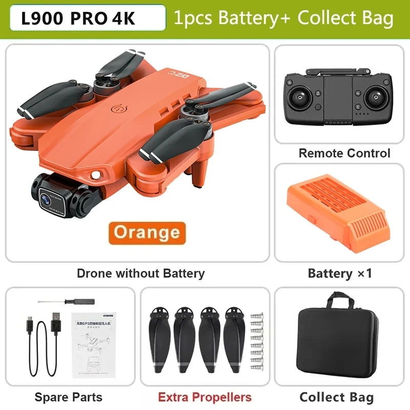 L900 Pro SE MAX GPS Drone 4K Professional Dual HD Camera 5G WIFI FPV 360° Obstacle Avoidance Brushless Motor Rc Quadcopter Dron - Slobuy