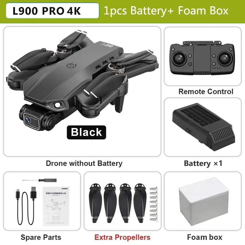 L900 Pro SE MAX GPS Drone 4K Professional Dual HD Camera 5G WIFI FPV 360° Obstacle Avoidance Brushless Motor Rc Quadcopter Dron - Slobuy