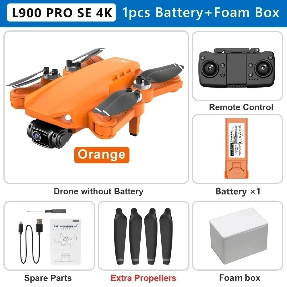 L900 Pro SE MAX GPS Drone 4K Professional Dual HD Camera 5G WIFI FPV 360° Obstacle Avoidance Brushless Motor Rc Quadcopter Dron - Slobuy
