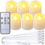 LED Candles With Rechargeable USB  Timer Remote Flickering Flame Warm Tealights Lamp for Home Decorative Candle Wedding Birthday - Slobuy